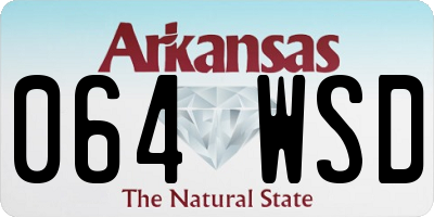 AR license plate 064WSD