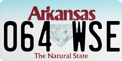 AR license plate 064WSE