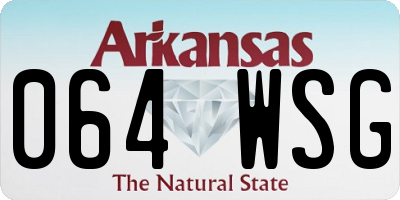 AR license plate 064WSG