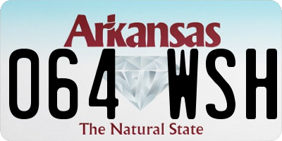 AR license plate 064WSH