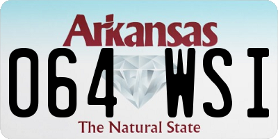 AR license plate 064WSI