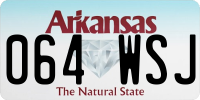 AR license plate 064WSJ