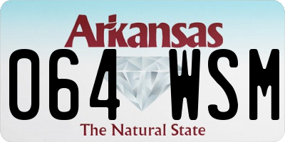 AR license plate 064WSM