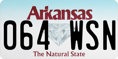 AR license plate 064WSN