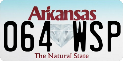 AR license plate 064WSP