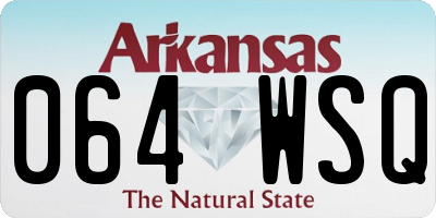 AR license plate 064WSQ