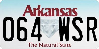 AR license plate 064WSR