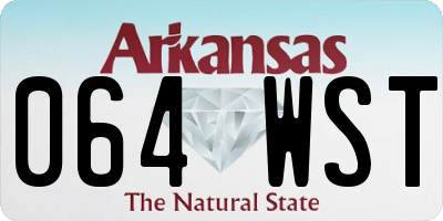 AR license plate 064WST