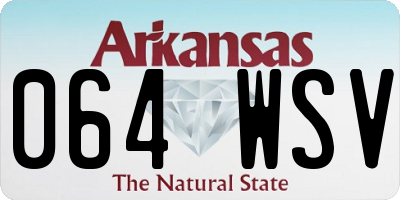 AR license plate 064WSV