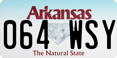 AR license plate 064WSY