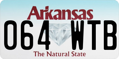 AR license plate 064WTB