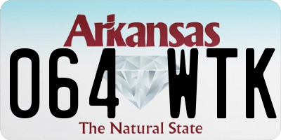 AR license plate 064WTK