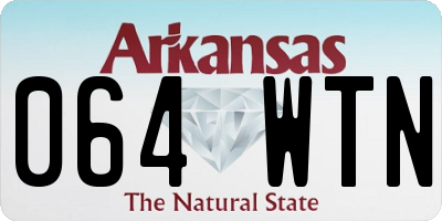 AR license plate 064WTN