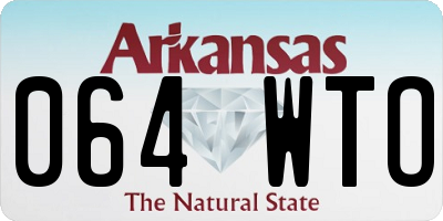 AR license plate 064WTO