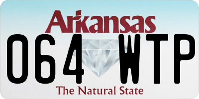 AR license plate 064WTP
