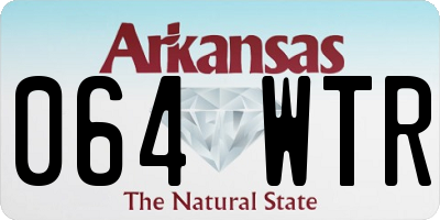 AR license plate 064WTR