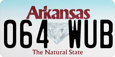 AR license plate 064WUB