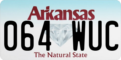 AR license plate 064WUC