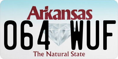 AR license plate 064WUF