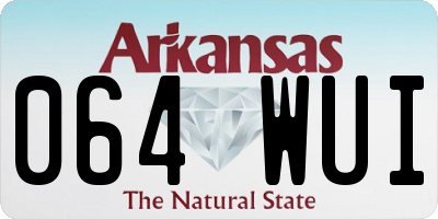 AR license plate 064WUI