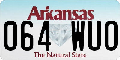 AR license plate 064WUO