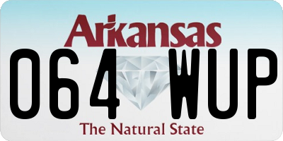 AR license plate 064WUP