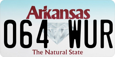 AR license plate 064WUR
