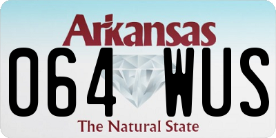AR license plate 064WUS