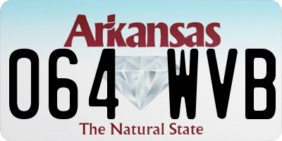 AR license plate 064WVB
