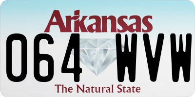 AR license plate 064WVW