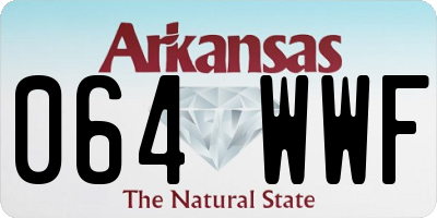 AR license plate 064WWF