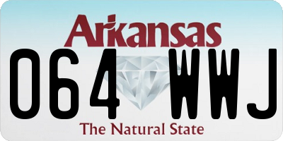 AR license plate 064WWJ