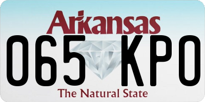 AR license plate 065KPO