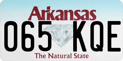 AR license plate 065KQE