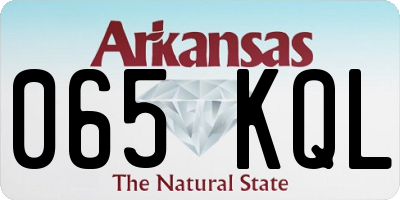 AR license plate 065KQL