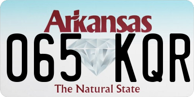 AR license plate 065KQR