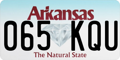 AR license plate 065KQU
