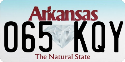 AR license plate 065KQY