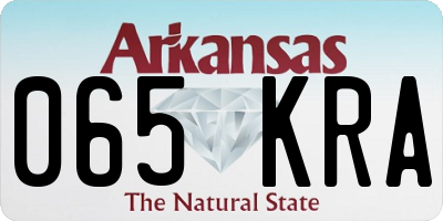 AR license plate 065KRA