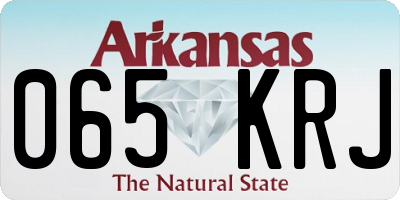 AR license plate 065KRJ