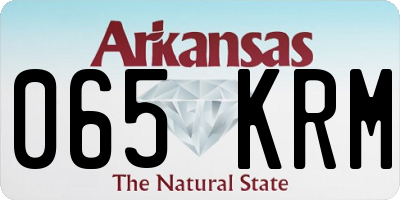 AR license plate 065KRM