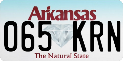 AR license plate 065KRN