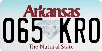 AR license plate 065KRO