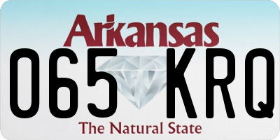 AR license plate 065KRQ