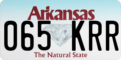 AR license plate 065KRR