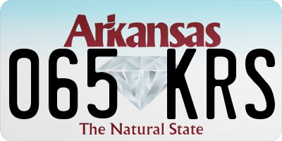 AR license plate 065KRS