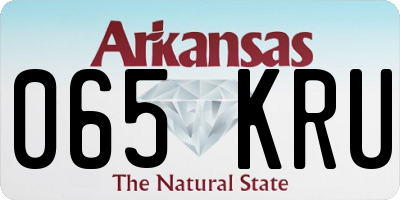 AR license plate 065KRU