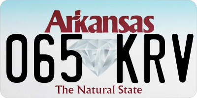 AR license plate 065KRV