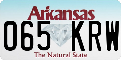 AR license plate 065KRW