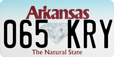 AR license plate 065KRY